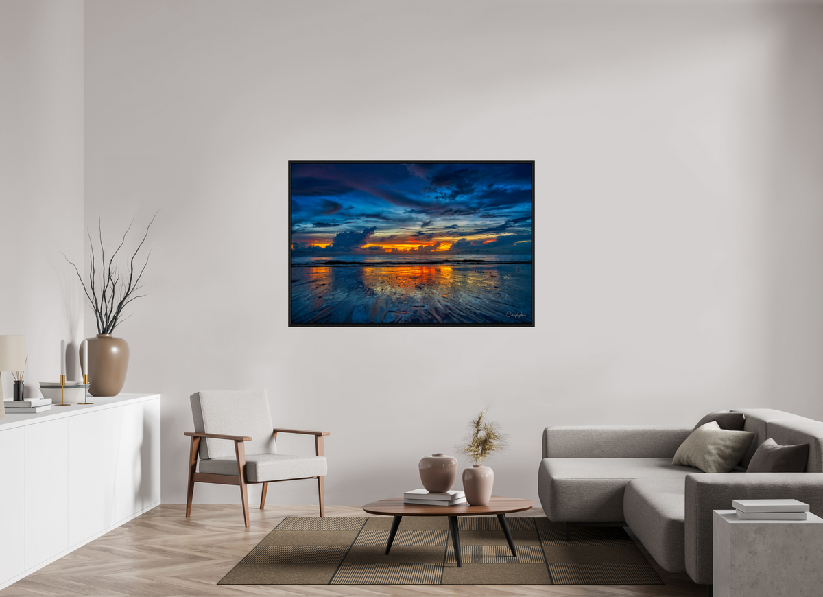 60 x 40″, Floater Frame Out Going Tide