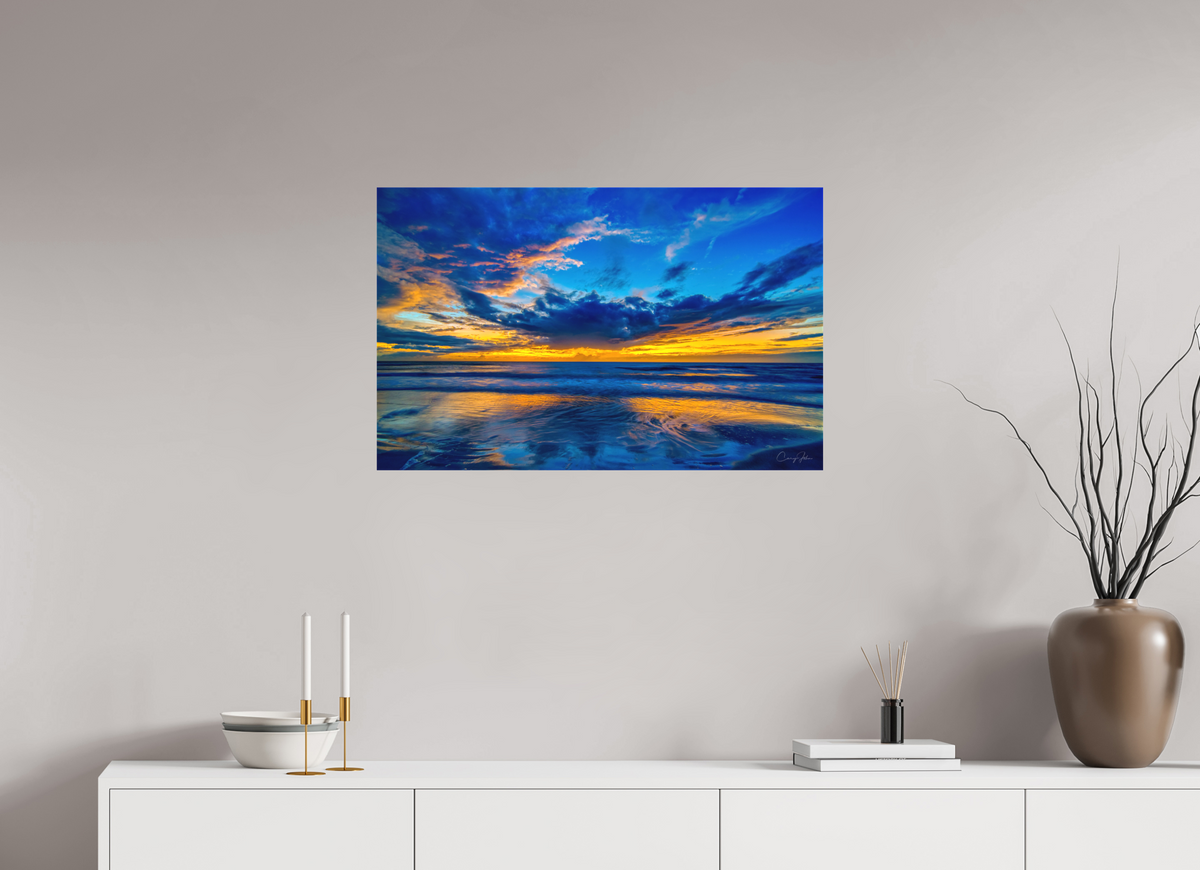 31.8 x 20″, Canvas Print Blue Sunset