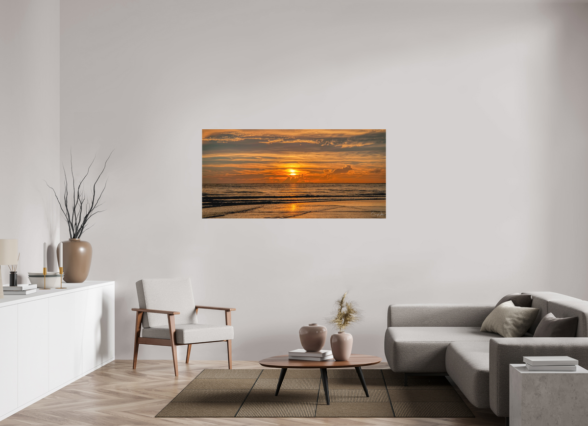 64.3 x 31″, Canvas Print Fire Water
