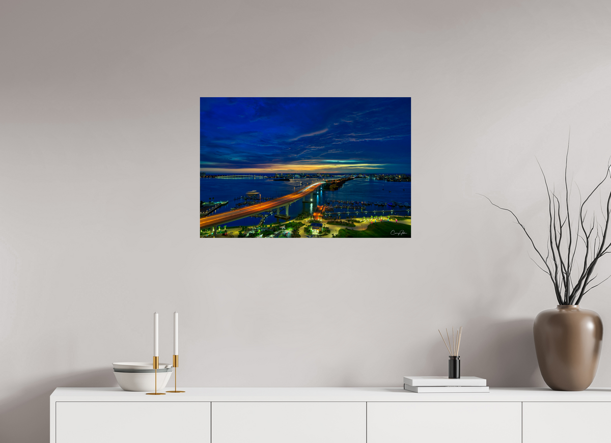 30 x 20″, Metal Print Clearwater Beach Memorial Causeway