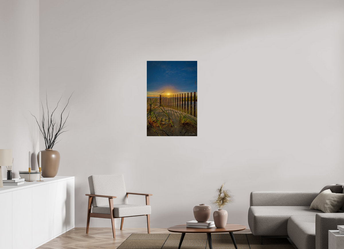 24 x 36″, Metal Print Sand Fence