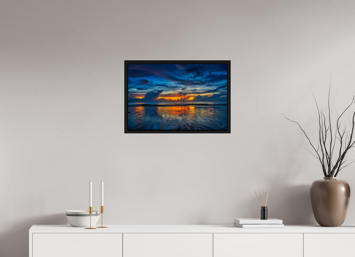24 x 16″, Floater Frame Out Going Tide