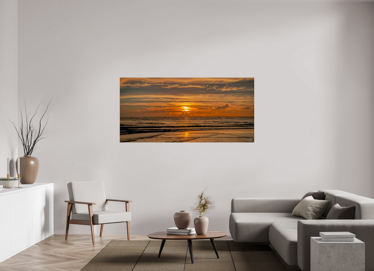 72.5 x 35″, Metal Print Fire Water