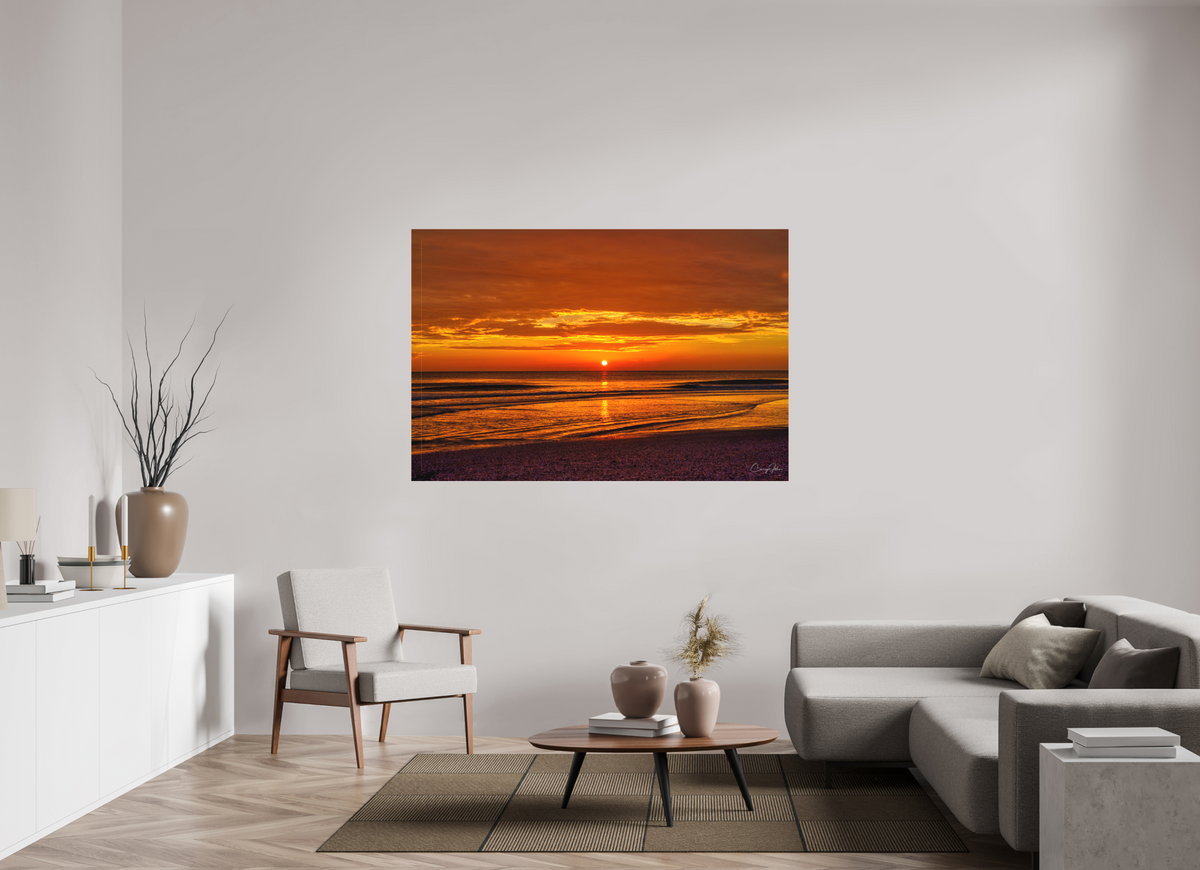 64.6 x 43″, Canvas Print Sunset on the Gulf