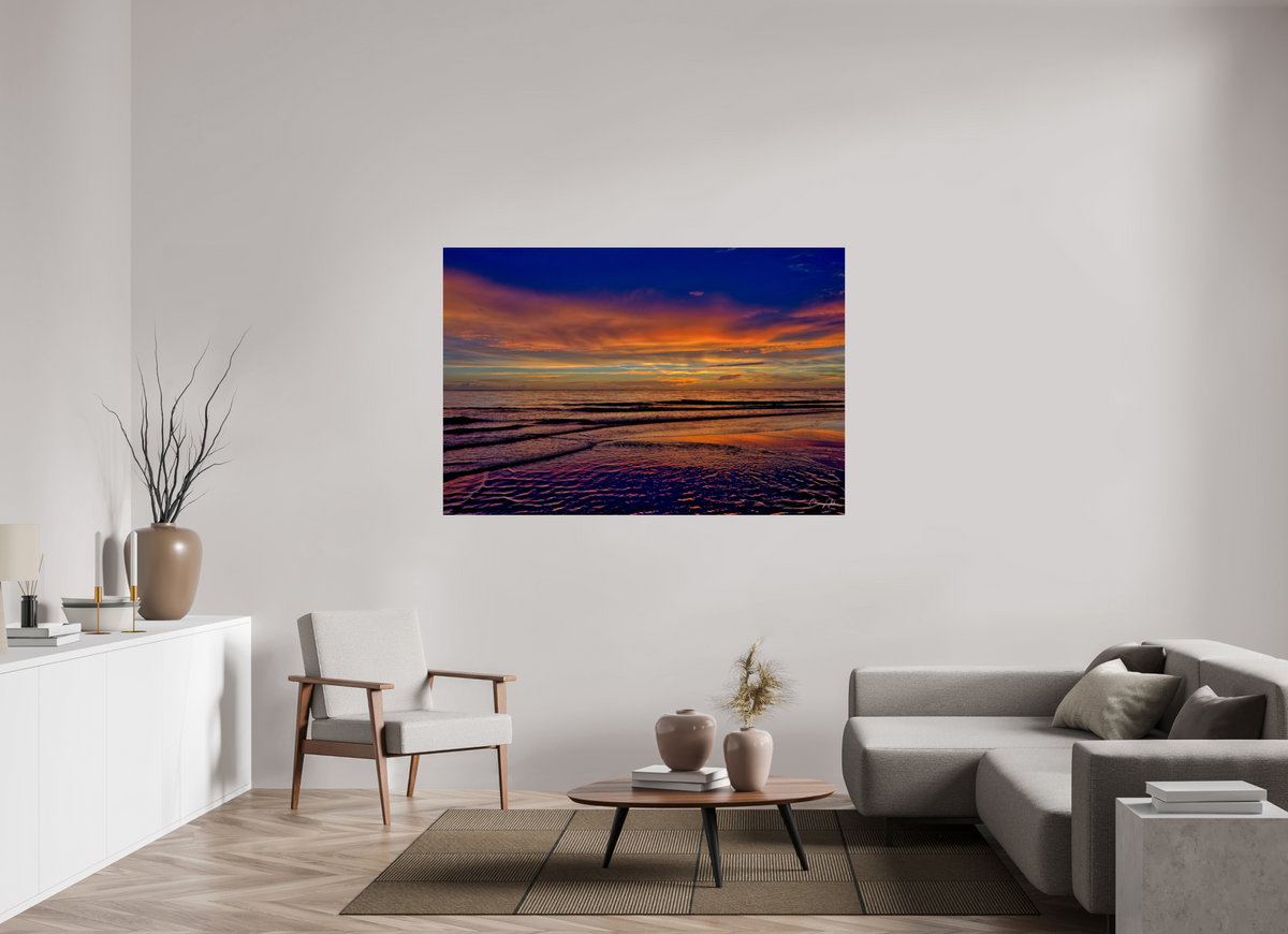 64.6 x 43″, Metal Print Waves of Light