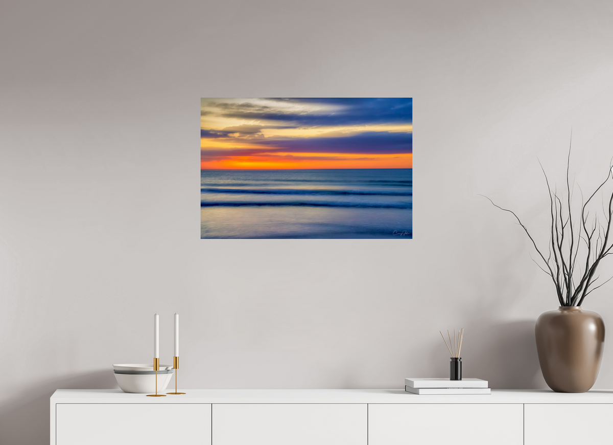 30 x 20″, Metal Print Waves of Color 2
