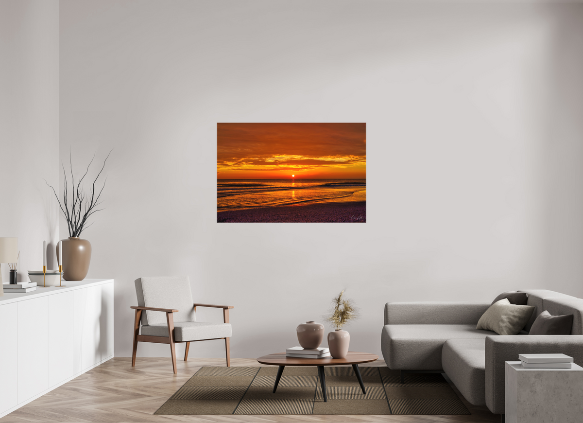 52.6 x 35″, Canvas Print Sunset on the Gulf