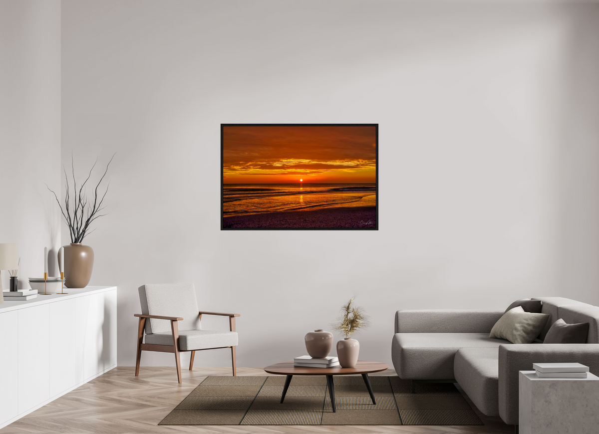 52.6 x 35″, Floater Frame Sunset on the Gulf