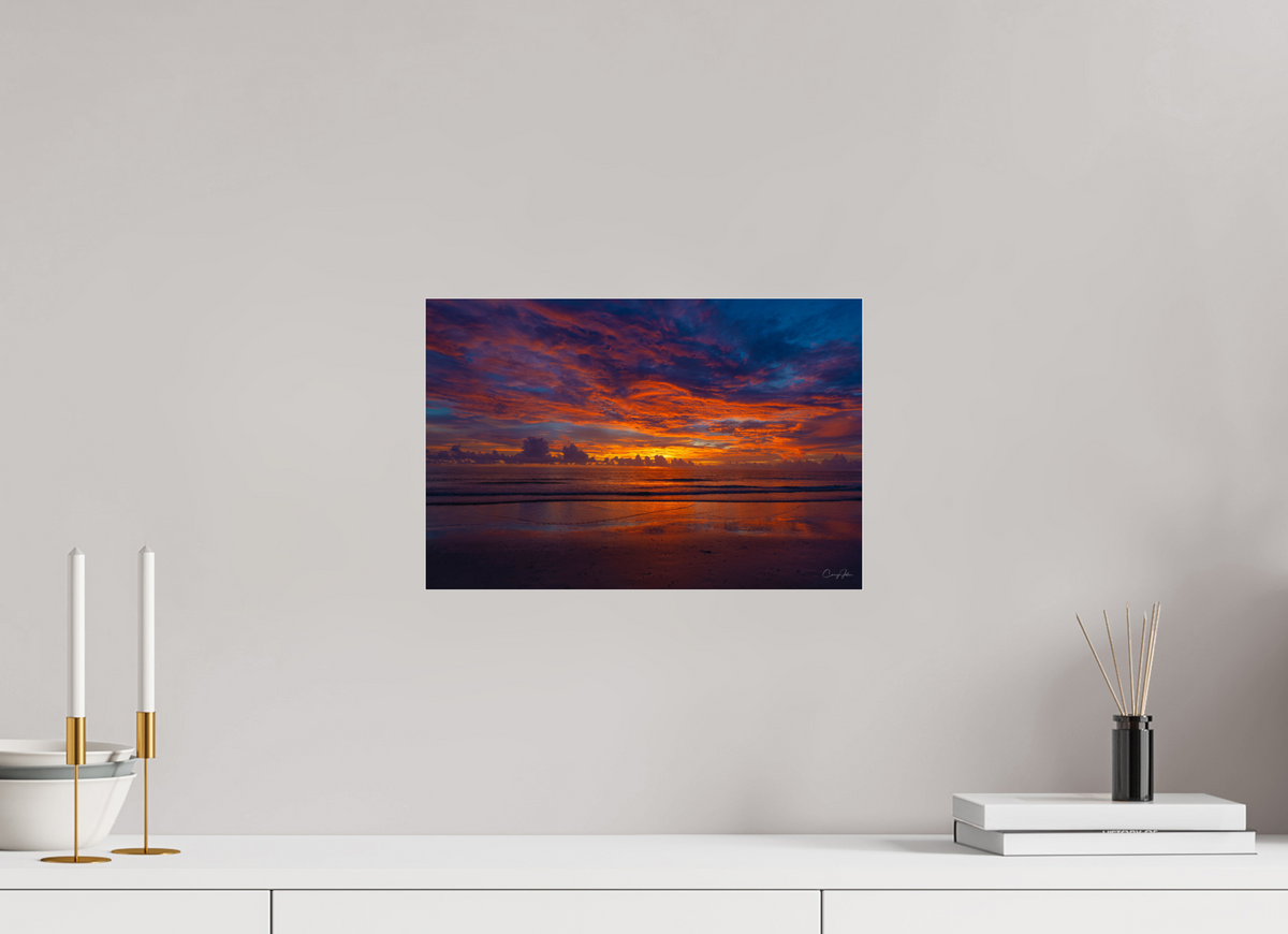 15 x 10″, Photo Print Under Acrylic Glass Indian Shores Sky on Fire