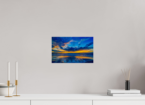 12.7 x 8″, Photo Print Under Acrylic Glass Blue Sunset