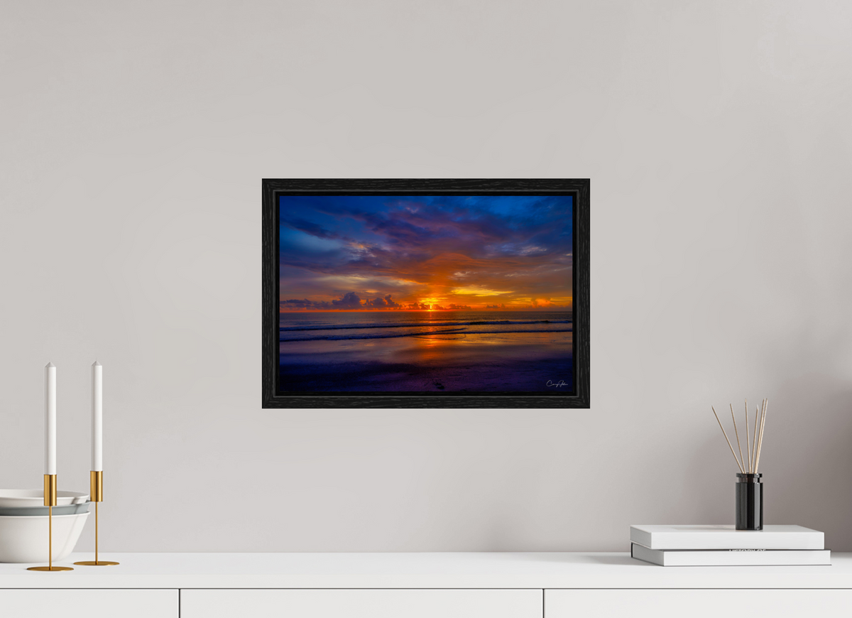 15 x 10″, Floater Frame Sunset Shoreline IRB
