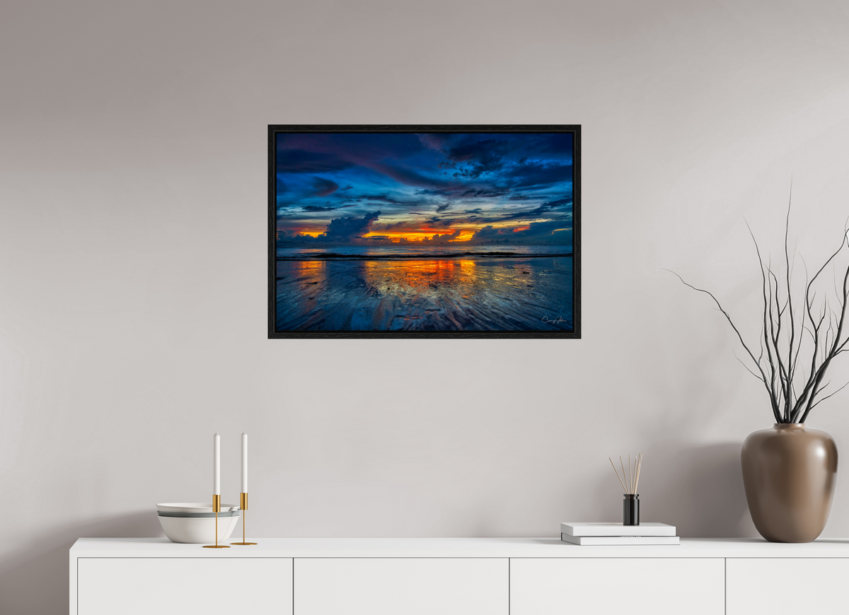 30 x 20″, Floater Frame Out Going Tide