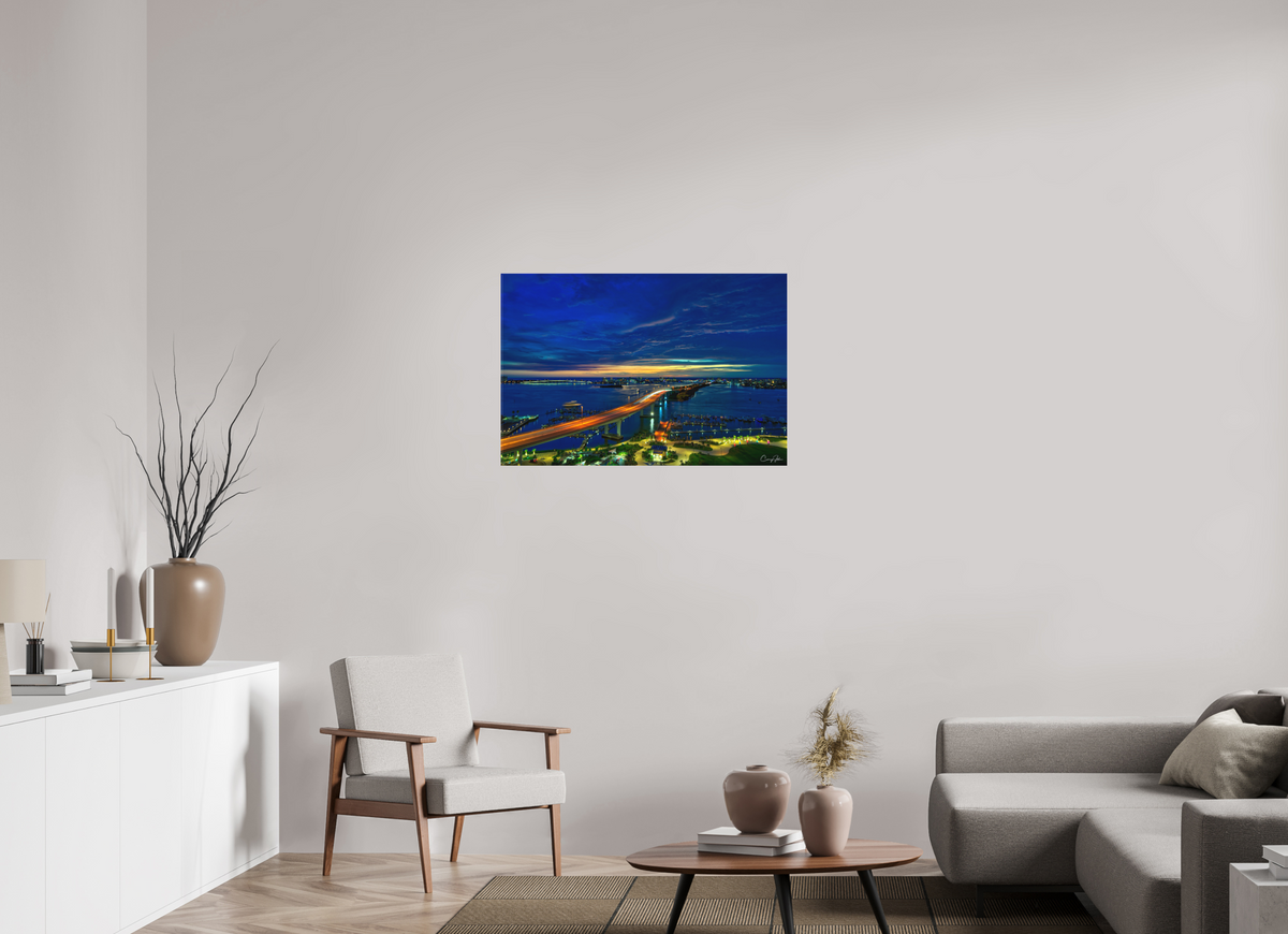 36 x 24″, Canvas Print Clearwater Beach Memorial Causeway