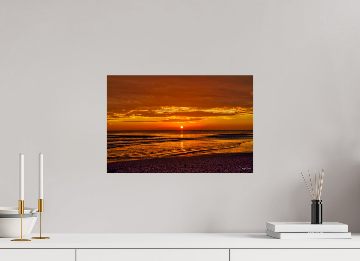 18 x 12″, Metal Print Sunset on the Gulf