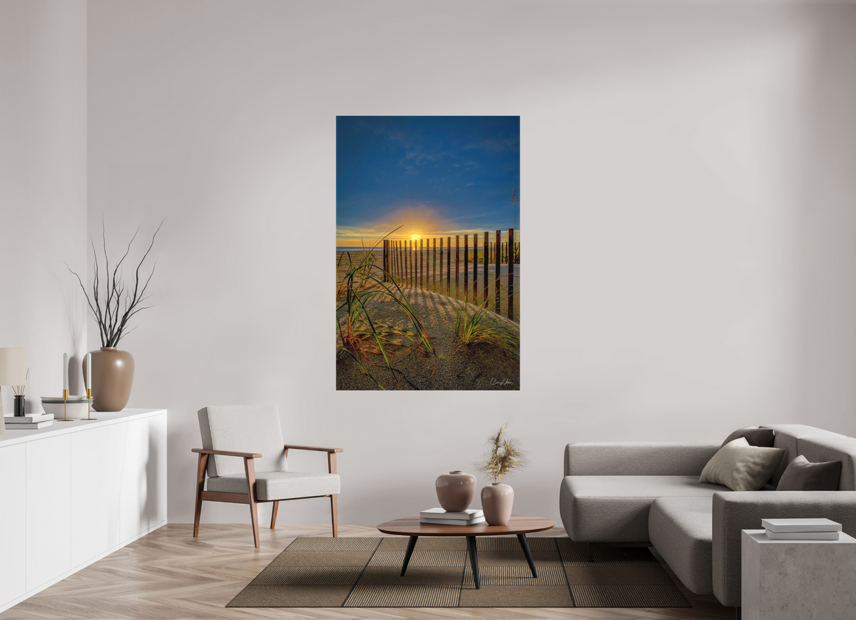 44 x 66″, Canvas Print Sand Fence