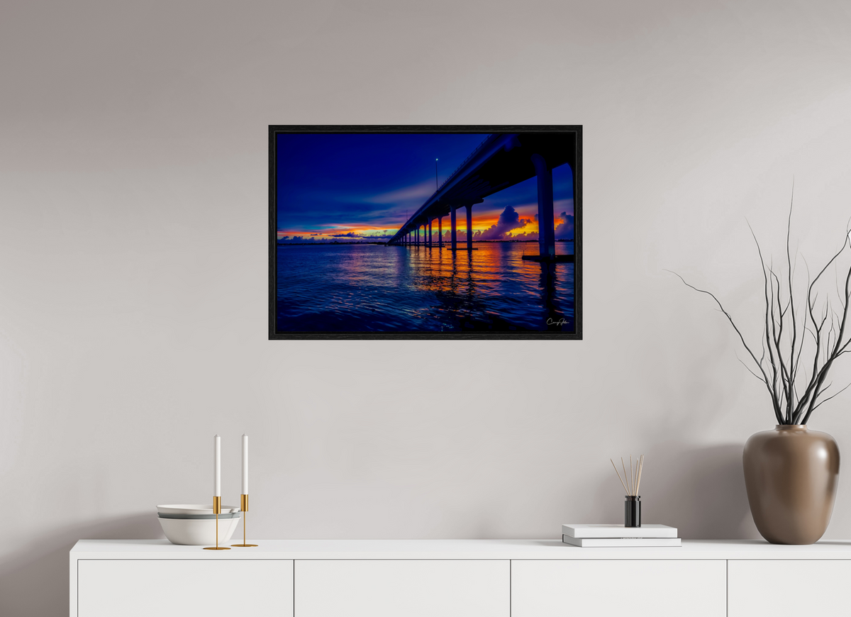 30 x 20″, Floater Frame Divided Sky