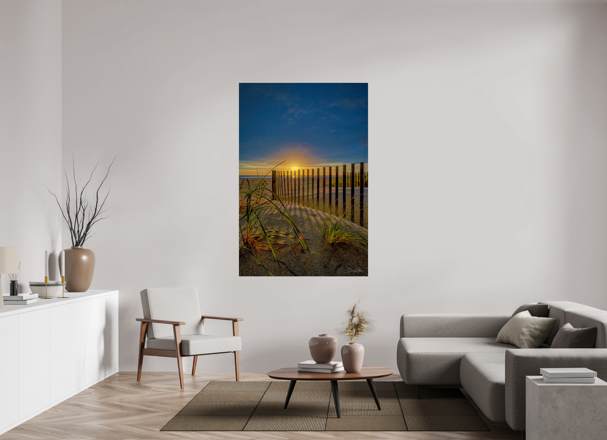 44 x 66″, Metal Print Sand Fence