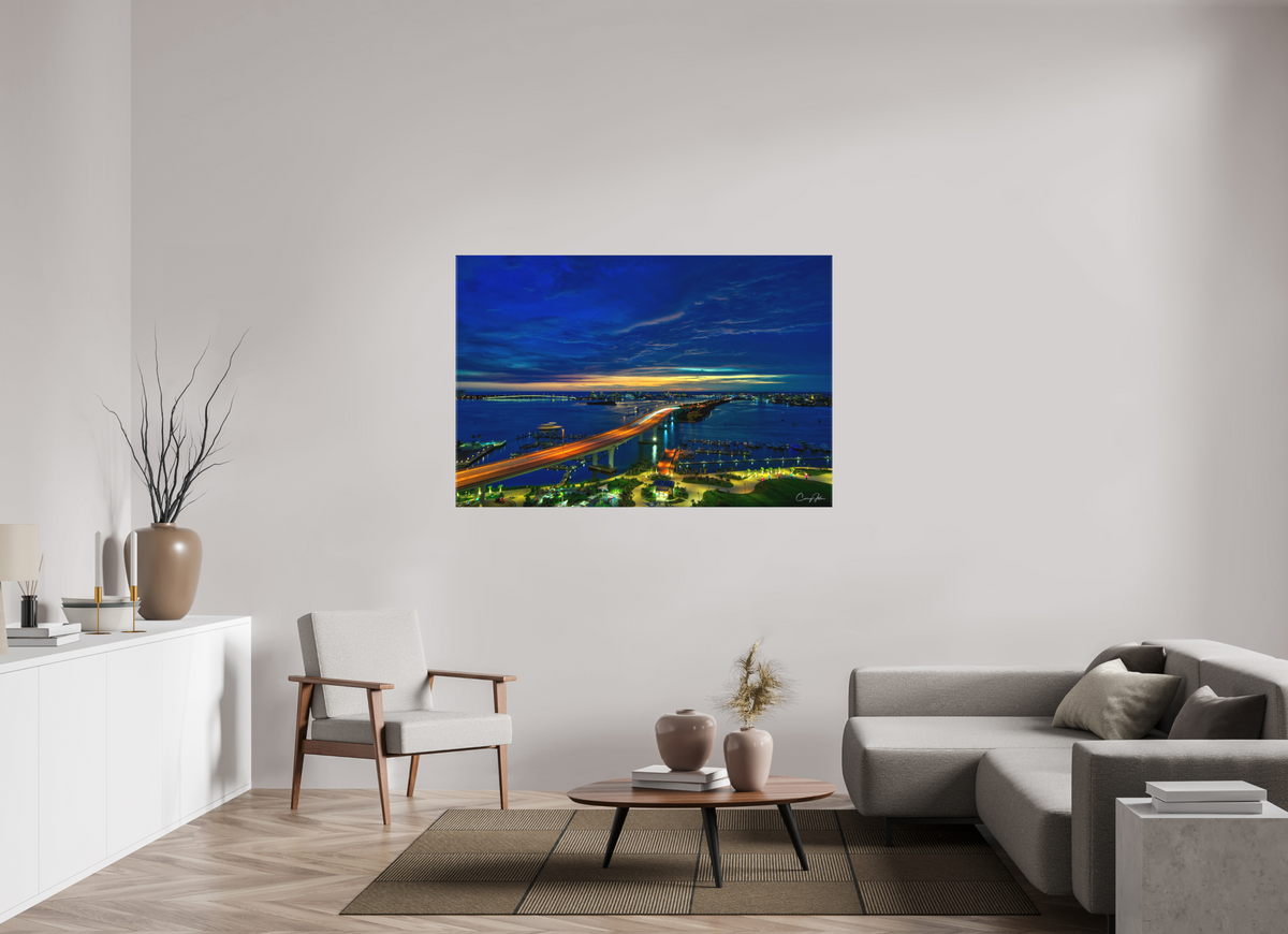 60 x 40″, Canvas Print Clearwater Beach Memorial Causeway