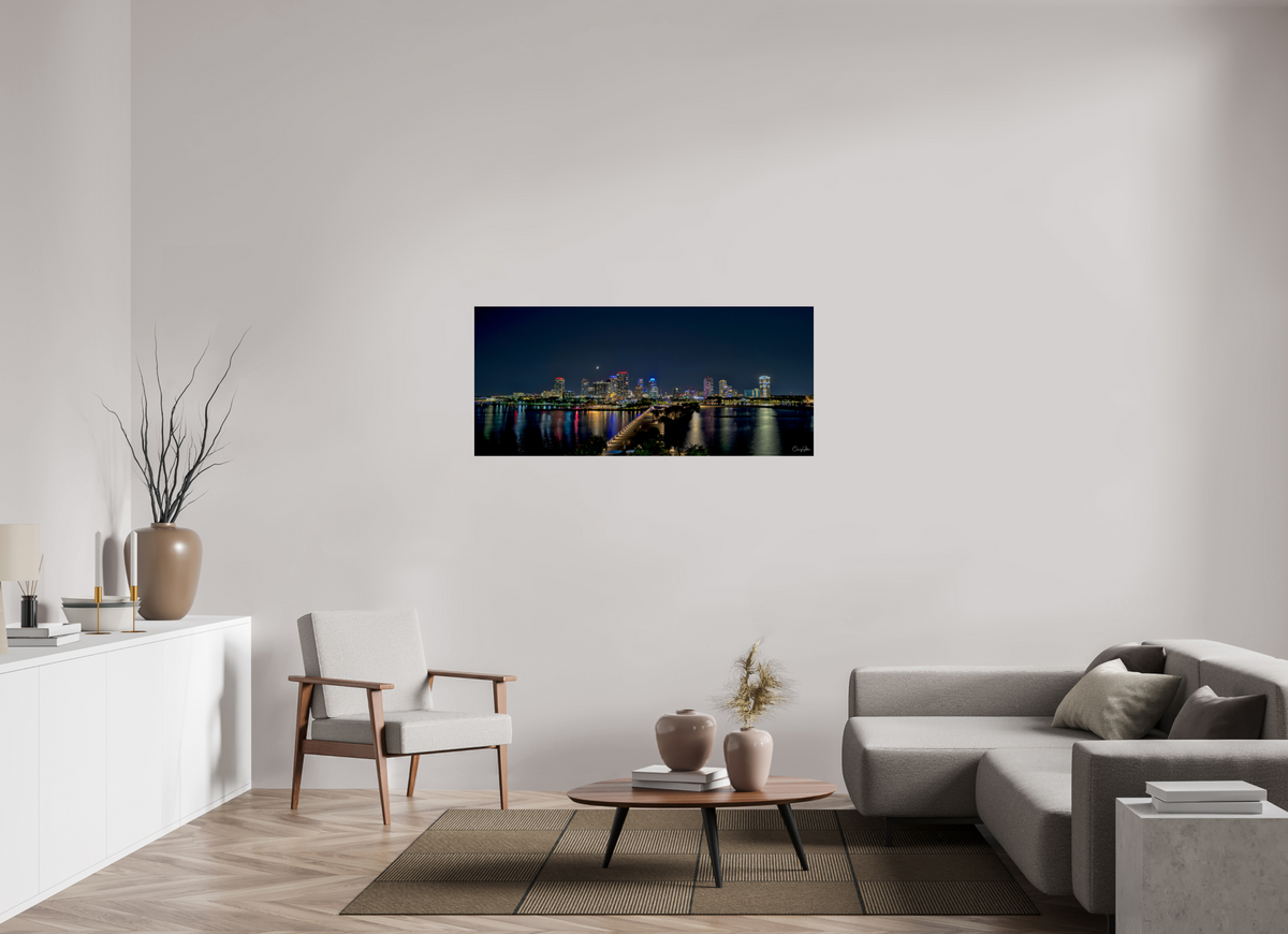 54.5 x 24″, Metal Print Saint Petersburg, Florida Night Sky