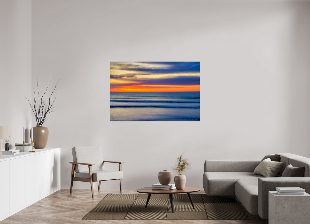60 x 40″, Metal Print Waves of Color 2