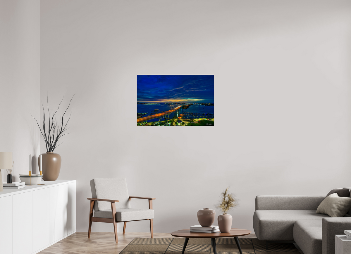 36 x 24″, Photo Print Under Acrylic Glass Clearwater Beach Memorial Causeway