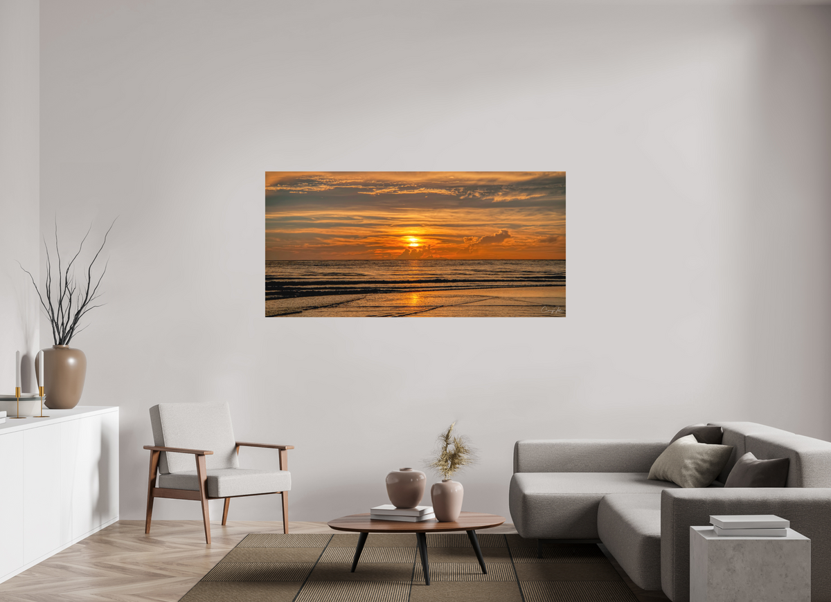 72.5 x 35″, Canvas Print Fire Water