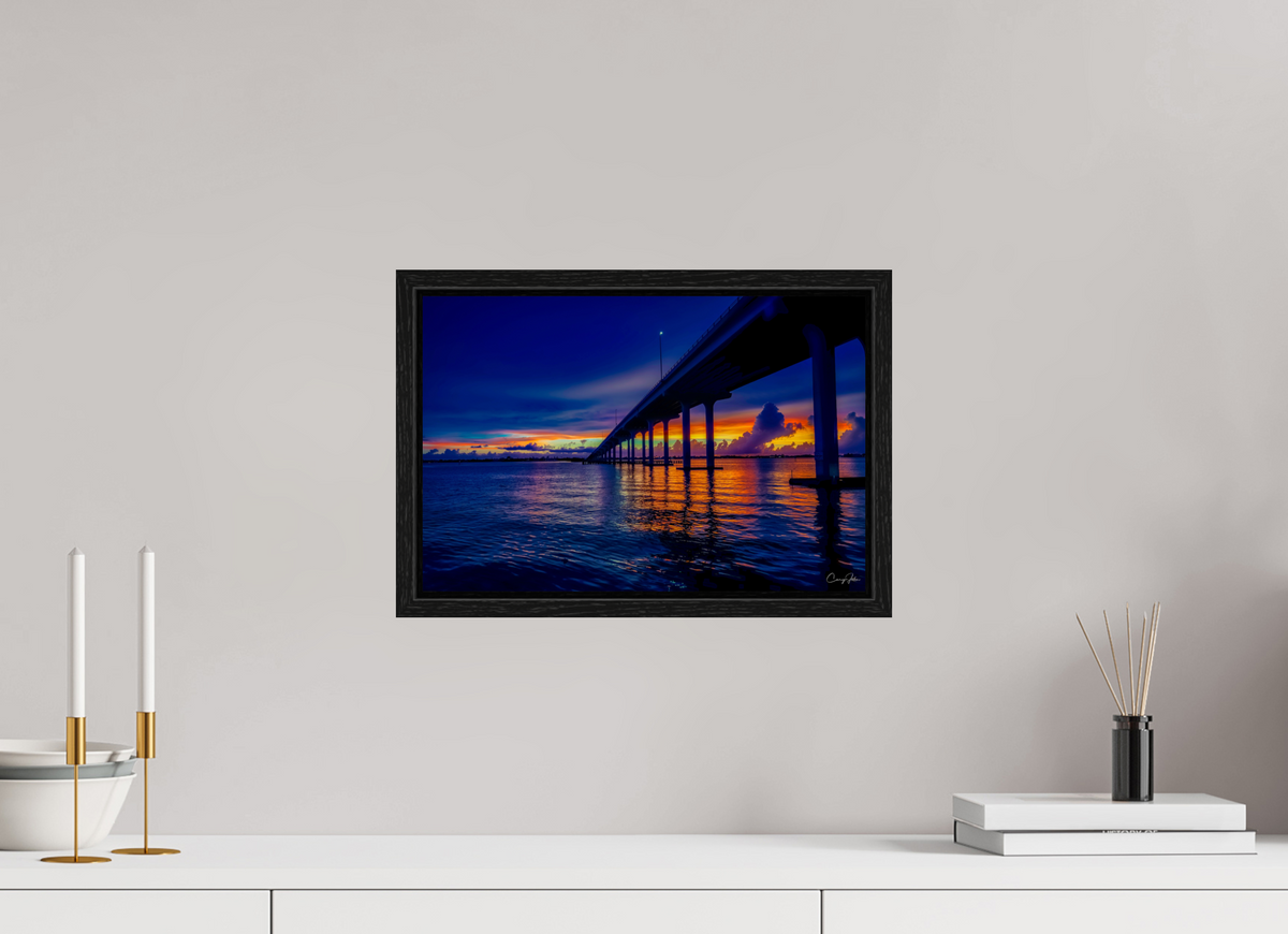 15 x 10″, Floater Frame Divided Sky
