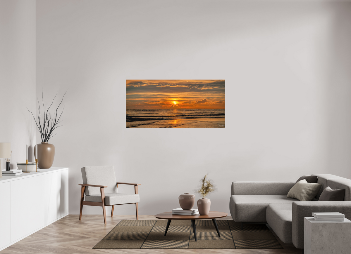 58 x 28″, Canvas Print Fire Water