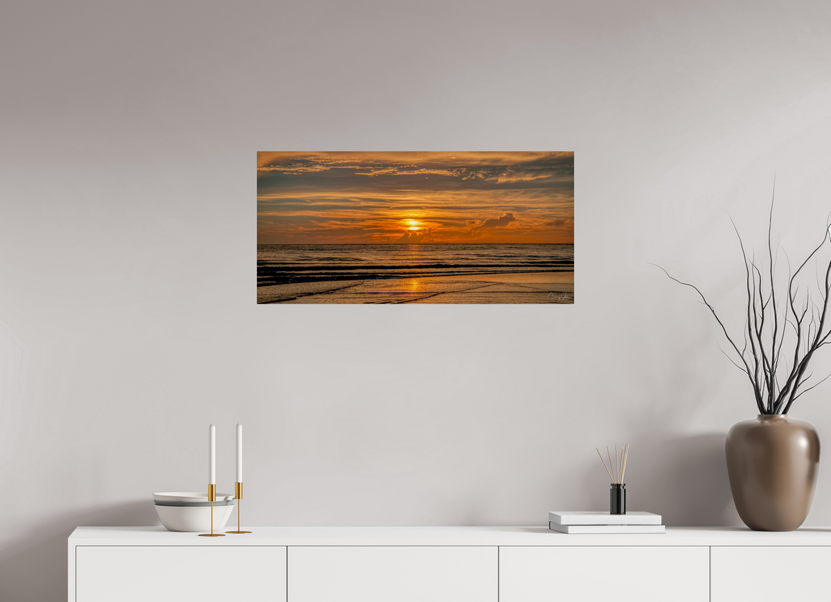 33.1 x 16″, Metal Print Fire Water