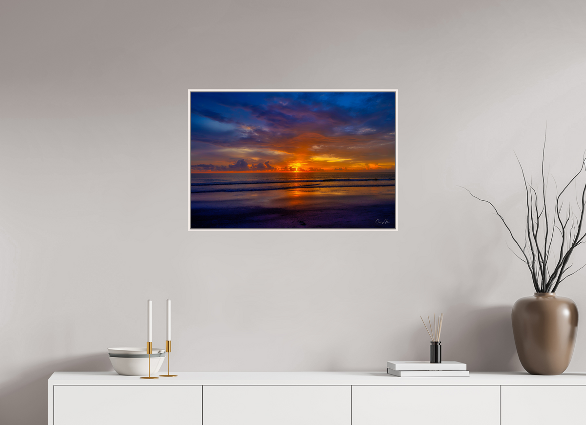30 x 20″, Acrylic Print Sunset Shoreline IRB