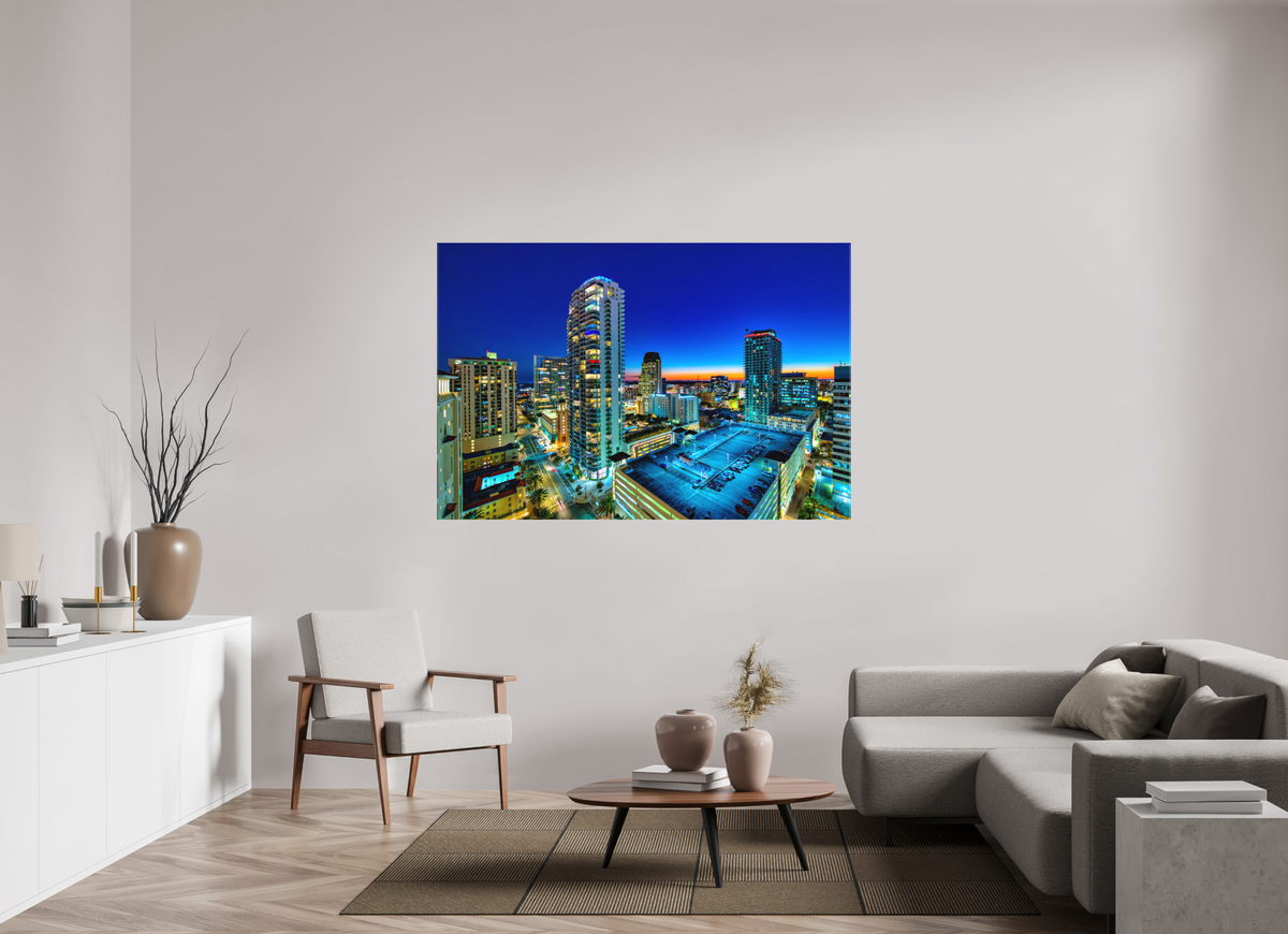 66 x 44″, Canvas Print Twilight in the Burg