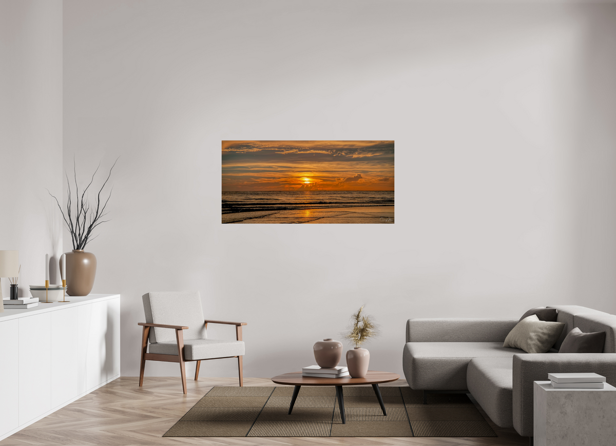 58 x 28″, Metal Print Fire Water