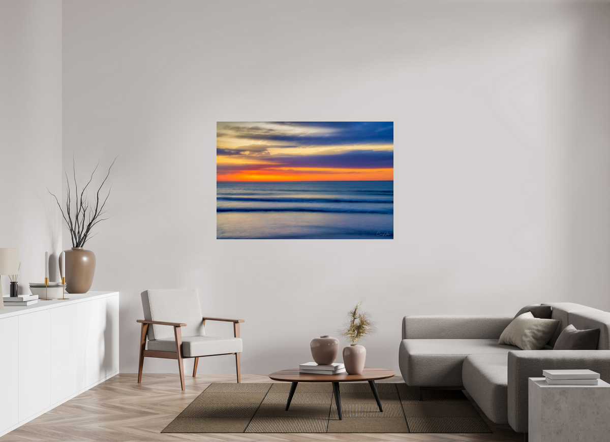 60 x 40″, Photo Print Under Acrylic Glass Waves of Color 2